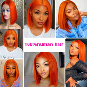 Bone Straight Bob Wig 13x4 Transparent Lace Frontal Wig HD Lace Front Human Hair Wigs For Women Natural Wig Human Hair 180%