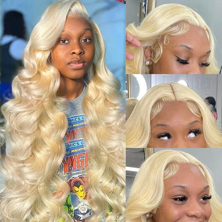 250 Density 13x6 Lace Front Human Hair Wigs 613 Blonde Body Wave 30 40 Inch 13x4 Lace Frontal Wig For Women