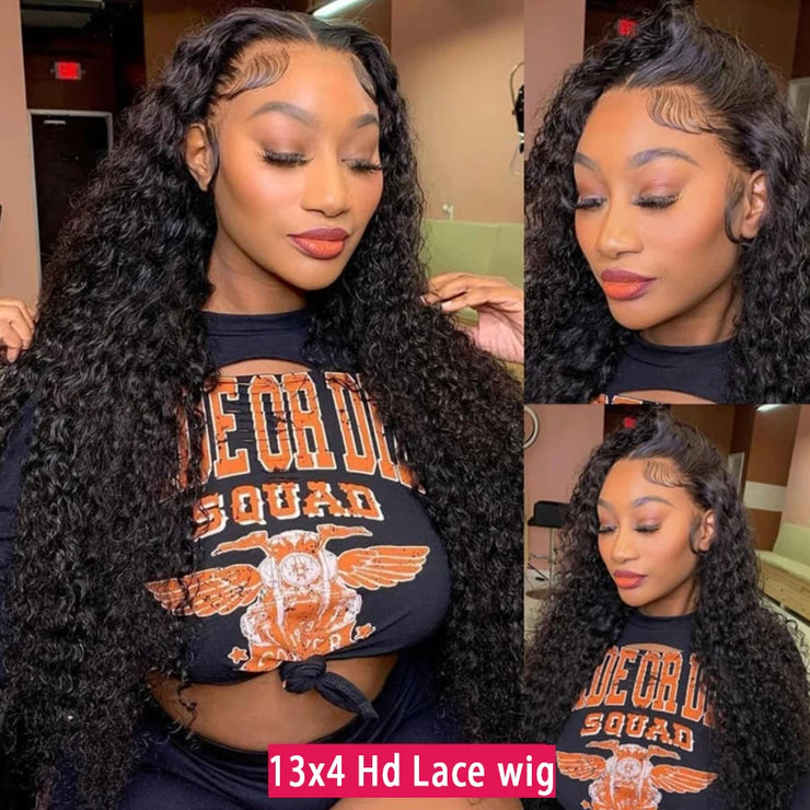 13x4 Water Wave Lace Front Human Hair Wig 13x6 HD Deep Wave Lace Frontal Wig For Women 5x5 4x4 Lace Closure Curly Human Hair Wig