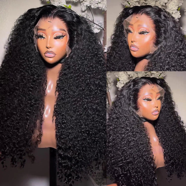 40 Inch Curly 13x4 13x6 HD Transparent Lace Frontal Wig Brazilian Remy 360 Loose Deep Wave Human Hair Lace Front Wigs For Women