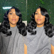 250% Body Wave 13x4 13x6 Cheap Short Bob Wig Lace Front Human Hair Wigs Preplucked Water Wave 5x5 Glueless Lace Closure Wig