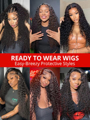 40 42 44 46Inch 7x5 Glueless Water Curly Lace Front Wig Human Hair 13x4 13x6 Hd Deep Wave Lace Frontal Wigs For Women Preplucked