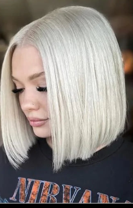 Platinum Blonde 13x4 Short Bob Wigs For Women Straight Pre Plucked Transparent Lace Frontal Wig Brazilian Virgin Human Hair Wigs